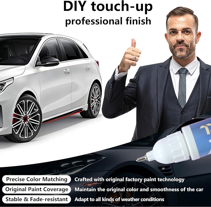 SWP Snow White Pearl Touch Up Paint for Kia Exact Match, Car Paint Scratch Repair kit, 2 in 1 Scratch Remover Pen with Color-Matched Rapid Drying of Paint Coating