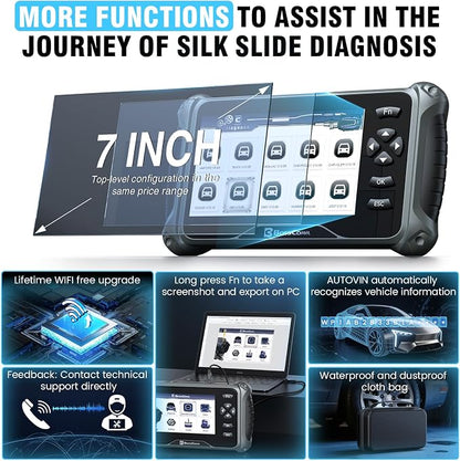 2026 BOSSCOMM IF745 Scanner Diagnostic Tool, Check Engine Code Reader with 6 Resets, ABS Bleeder/Oil/EPB/SAS/Throttle/Battery, Scanner Diagnostic Tool for Vehicles, Lifetime Free Update, Auto VIN