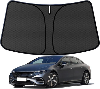 EQS Customized Windshield Sun Shade for 2022 2023 2024 2025 EQS Front Window Sunshade Visor Protector Foldable Blocks UV Rays Keep Car Cooler Accessories