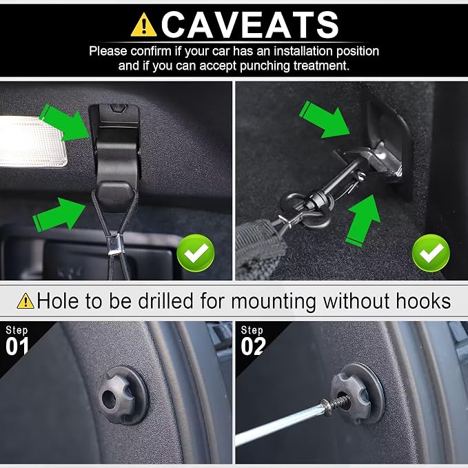 Amiss 2 Packs Cargo Net Stretchable, Adjustable Elastic Trunk Storage Net with Hook for SUVs, Cars and Trucks (35.4x15.8 Inch)