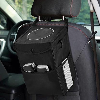 XHRING Car Trash Can Garbage Can for Ford F150 F-150 F250 F350 Super Duty Transit Explorer Bronco/Bronco Sport Maverick Expedition Raptor Escape Edge Ranger Accessories 2000-2025 2026, Larger Size