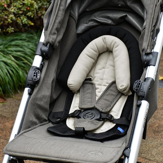 COOLBEBE Upgraded 2-in-1 Babybody Supports for Newborn Infant - Extra Soft Breathable Car Seat Insert Cushion Pad, Perfect for Carseat, Stroller, Swing, Bouncer, Black