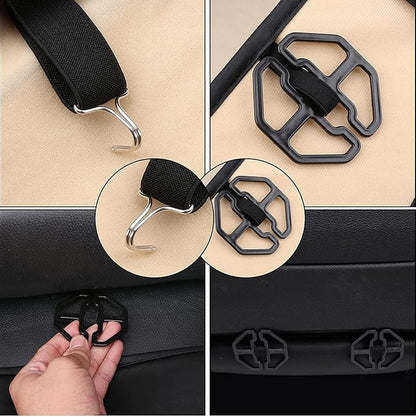 Coverado Seat Covers, Car Seat Covers Front Seats, Leather Seat Covers for Cars, Car Seat Protector Waterproof, Car Seat Cushion, Front Carseat Cover Universal Fit for Most Cars, Blue White