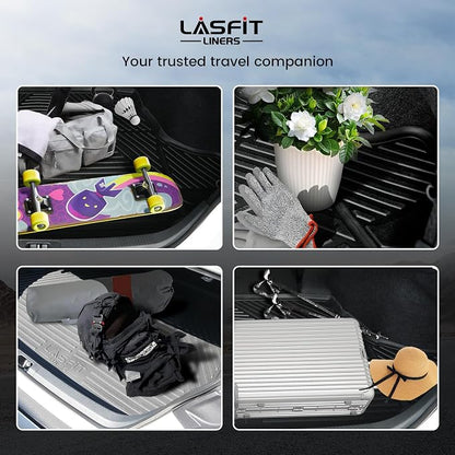 LASFIT Cargo Mat for Dodge Charger Daytona 2024 2025 2026 Scat Pack & R/T (Fit 2-Door, Not for 4-Door), All Weather TPE Custom Fit Trunk Mats Cargo Liners, Black
