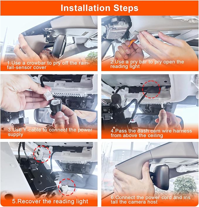 Mangoal Honda CRV Dash Cam Front 4K & Rear 1080p Custom fit for Gen6 CR-V & CR-V Hybrid 2023-2026(Gray)(Model B), Integrated OEM Look, UHD 2160P Video, WiFi & App, GPS, 128GB Card
