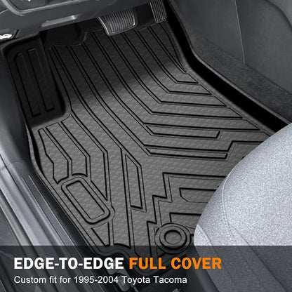 KUST Floor Mats for Toyota Tacoma 1995-2004 (Not for Double Cab), All Weather Floor Liners for Tacoma Accessories Car Mats TPE Rubber High Edge, Front 2PCS