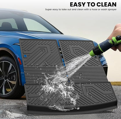 LASFIT Cargo Mat & Seatback Mat for Volkswagen Tiguan 2018-2024(Fit 7 Seats), Custom Fit All-Weather TPE Rubber Backrest & Trunk Mats for VW Tiguan Accessories, Waterproof, Easy to Clean, Black