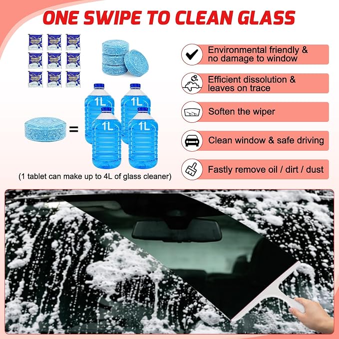 Nilight 52PCS Car Detailing Kit Auto Cleaning Tools Wash Set with Storage Carry Bag Home Use for Interior Exterior Deep Clean Polish Car Care Windshield Dashboard Seat Air Vents Wheels Tires, Red