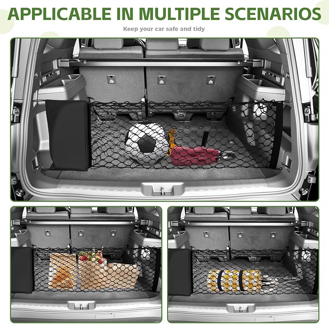 Trunk Cargo Net for 2025 2026 Toyota 4Runner Trunk Organizer Net Anti-Slip Rear Mesh Cargo Netting for 4 Runner SUV Accessories(Envelope Style)