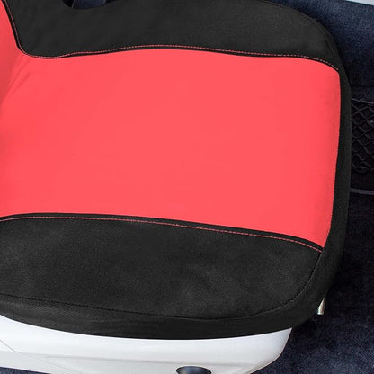 Universal Fit Chevron Flat Cloth Car Seat Covers Full Set - Red
