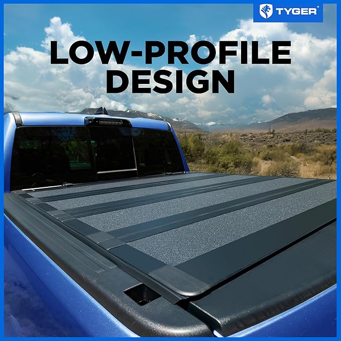 Tyger Auto T4 Flip-Up Low Profile Hard Alloy Truck Bed Tonneau Cover Compatible with 2015-2026 Ford F-150; 2022-2026 Lightning | 6.5' (79") Bed | TG-BC4F4404