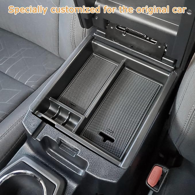JKCOVER 3PCS Center Console Organzier Compatible with Toyota Tacoma 2016-2023 Accessories Tray Hidden Box Divider ABS Material Insert