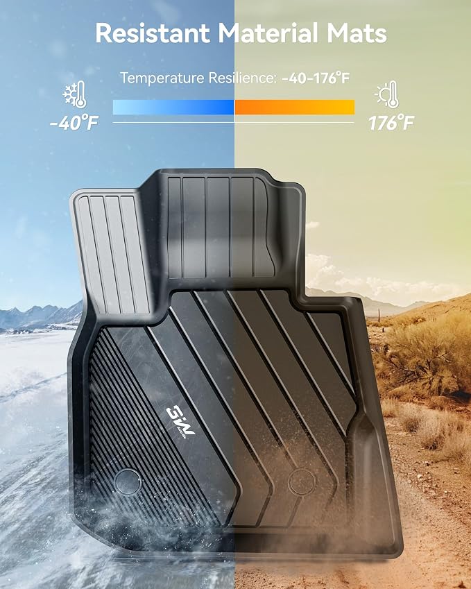 3W 2018-2024 BMW X3 Floor Mats & Cargo Liner, All Weather TPE BMW X3 Accessories Custom Fit for X3 G01 30i M40i X3M Car Mats (Only for car Without Spare tire) (Don't Fit X3 30e), 6PCS