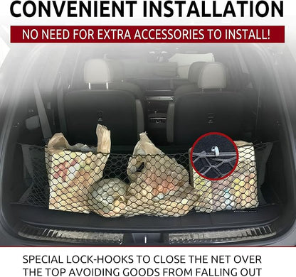 Envelope Style Automotive Elastic Trunk Mesh Cargo Net for Hyundai Palisade 2020-2025 - Premium Trunk Organizers and Storage - Luggage Net for SUV