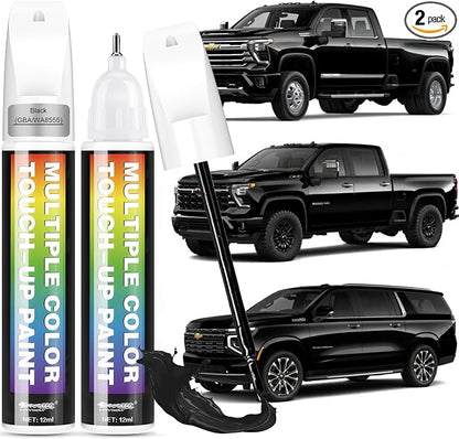 [2-PACK] for Chevrolet Touch Up Paint[Black(GBA/WA8555)]-OEM-Equivalent, Fast-Drying Formula, Eco-Friendly Scratch Repair Kit for Deep Scratches