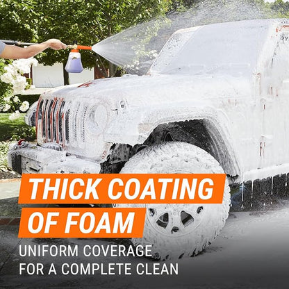 Armor All 2-in-1 Foam Cannon Kit - Car Wash & Detail Cleaning Kit for Power Washers, Garden Hoses, Foam Applicator & Adaptor, Gifts for Men, Pack of 1