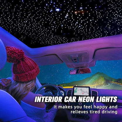 16W Starlight Headliner Kit, Star Lights for Car Roof&Home Decoration, Fiber Cable 500pcs*0.03in*13.1ft RGBW Star Light Headliner with Bluetooth APP/Remote Control/Music Mode