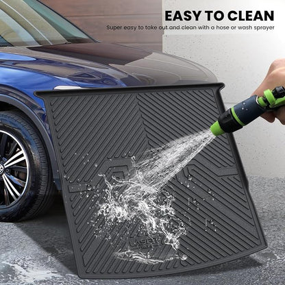 LASFIT 3D Custom Fit Trunk Cargo Mat for Volkswagen VW2018-2024(Fit 5 Seats), All Weather Protection Premium TPE Trunk Mat Trunk Liner Trunk Tray Cargo Liner, Easy to Clean
