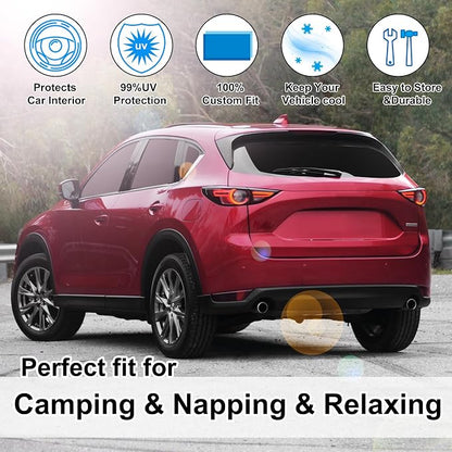 TINGLU Window Shades for Mazda CX-5 2017-2025 2026 Accessories Car Side Full Windows Rear Triangular Windshield Sun Shade Sun UV Rays & Privacy Protection for Camping,Napping,and Relaxing 8PCS
