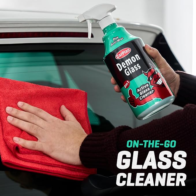 CarPlan Demon Glass 34 fl Oz (1L) - Active Glass Cleaner