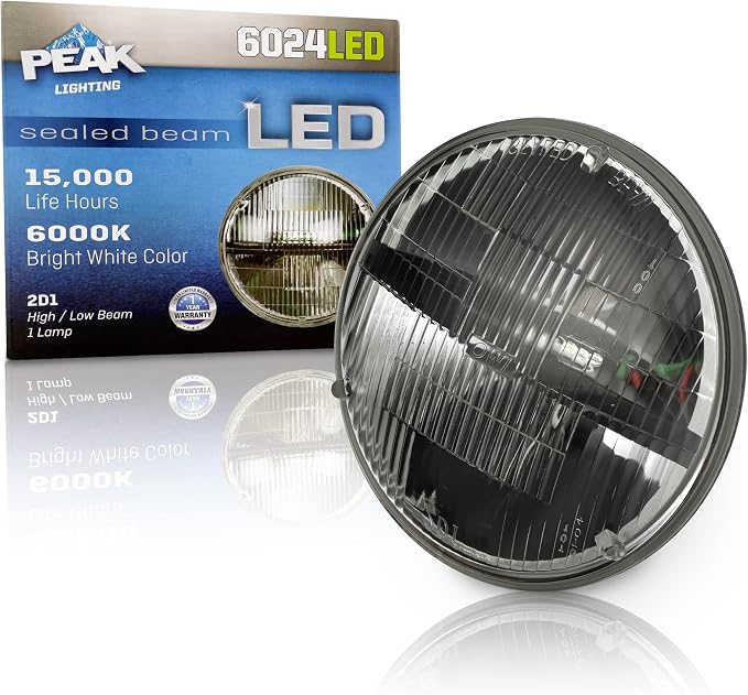 PEAK H6024 Sealed Beam 6000K LED Headlight - Pack of 1