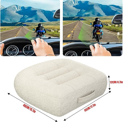 Adult car seat Booster for Height/Drivers seat Booster Cushion for Adults/Increase The Field of View by 12cm/ 4.7in,Butt Cushion for Office Chairs,for car/Office/Home/Wheelchair（Beige）