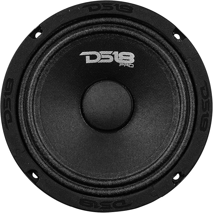 DS18 PRO-GM6.4 Loudspeaker - 6.5", Midrange, Black Steel Basket, 480W Max, 140W RMS, 4 Ohms - Premium Quality Audio Door Speakers for Car or Truck Stereo Sound System (1 Speaker)