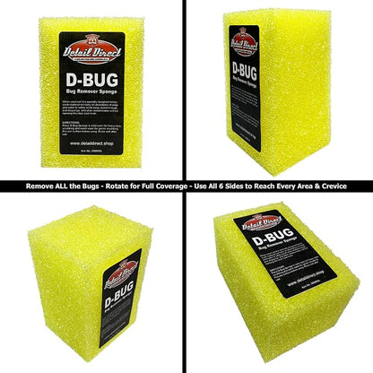 D-Bug Scrubber Sponge for Car Detailing, Yellow