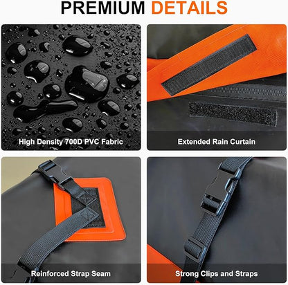 Car Rooftop Cargo Carrier Bag - 20 Cubic Feet Car Roof Top Bag Cargo Carrier for All Vehicle with/Without Rack, Includes Anti-Slip Mat, 8 Reinforced Straps, 6 Door Hooks, Luggage Lock