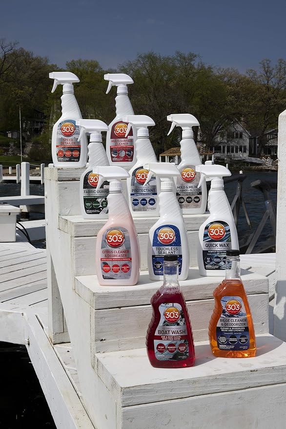 Cleans and protects clear marine vinyl while helping prevent yellowing, hazing, and cracking.