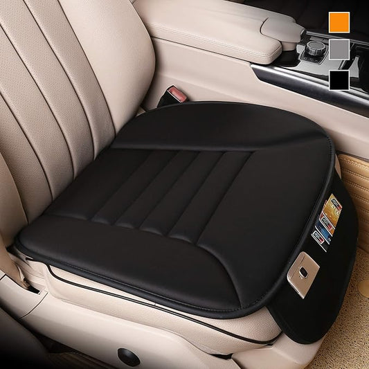 Lofty Aim Premium Car Seat Cushion, Driver Cushion with Comfort Memory Foam & Non-Slip Rubber Bottom, Car Seat Pad Works with 95% of Vehicles and Office Chair or Home (Black)