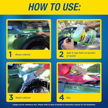Rain-X 620191 Car Wash - 100 fl oz. High-Foaming, Concentrated Formula for Greater Cleaning Action, Safely Lifting Dirt, Grime and Residues for an Exceptional Clean