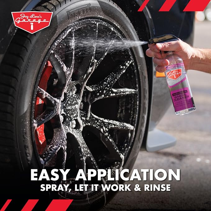 Jay Leno's Garage Wheel Cleaner Spray – Brake Cleaner and Heavy Duty Brake Dust Remover that Works as a Rim Cleaner, Leaving Wheels, Rims, Brake Pads & Rotors Spotless for a Showroom-Quality Finish