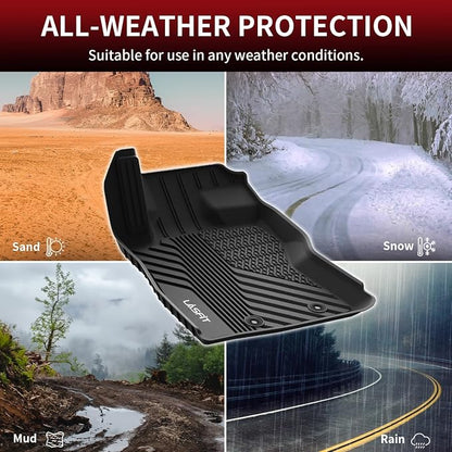 LASFIT All Weather Floor Mats for Subaru Crosstrek & Impreza 2026 2025 2024 (Non Crosstrek Hybrid), Custom Fit All Season TPE Guard Durable Floor Liners for Subaru Crosstrek & Impreza Car Accessories