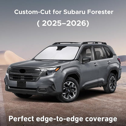 EcoNour Windshield Sunshade Compatible for Subaru Forester 2025 2026, Sun Visor for Front Windshield & Window Sun Shade Cover, UV Heat Blocker & Protector, Car Accessories