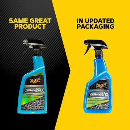 Meguiar's Hybrid Ceramic Wax, Easy-to-Use Spray Wax for Car Detailing with the Superior Protective Power of Advanced SiO2 Hybrid Barrier Technology, 26 Oz Spray Bottle (Pack of 6)