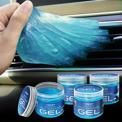 FiveJoy Universal Car Cleaning Gel Detailing Putty, Car Goop Cleaner Car Interior Cleaner Putty, (Blue, 4Pack (22.4oz)), KC-245