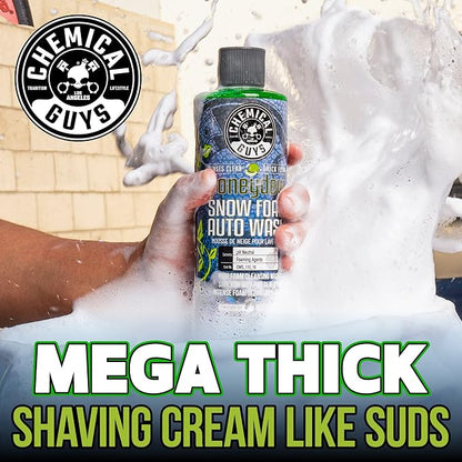 Chemical Guys Car Wash Soap for Foam Cannon or Bucket, Honeydew Snow Foam Car Wash Soap for Trucks, Motorcycles, RVs & More, Super Suds, Honeydew Scent - 128 oz (1 Gallon)