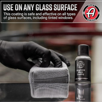 Adam's Polishes Graphene Glass Coating (30ml) - Advanced Rain Windshield Water Repellent for Cars, Shower Doors Mirrors and Other Glass Surfaces | Long Lasting Hydrophobic Graphene Ceramic Coating