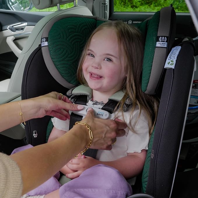 Evenflo Revolve360 Extend All-in-One Rotating Car Seat with Green & Gentle Fabric (Agate)