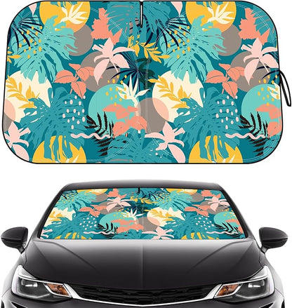 Windshield Sun Shade - Car Windshield Sun Shade for UV Protecion Heat Reduction 2026 Sun Visor for Car Interior (57"x31")