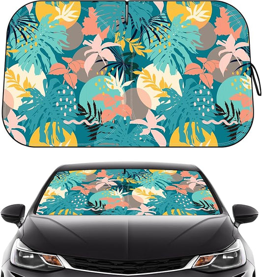 Windshield Sun Shade - Car Windshield Sun Shade for UV Protecion Heat Reduction 2026 Sun Visor for Car Interior (57"x31")
