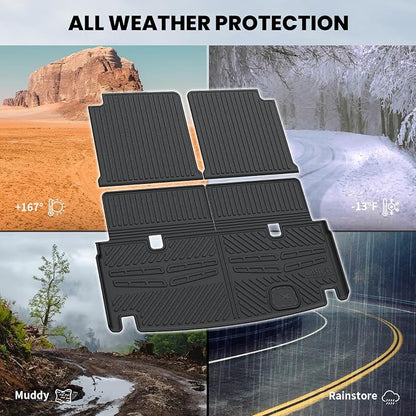 LASFIT Cargo Mat & Backrest Mats Fits for Mercedes Benz GLS 2017-2019 350d / 450/550 / 63 AMG, GL 2013-2016 350/450 / 550/63 AMG, All Weather TPE Trunk Mat for GL&GLS Cargo Liner with Seatback