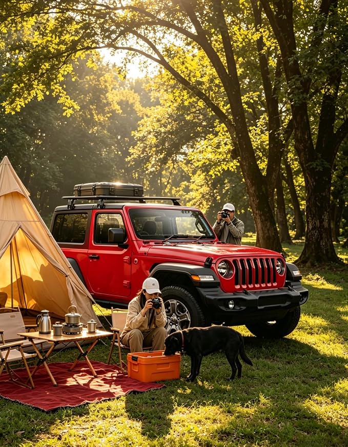 Wonderdriver Heavy Duty 330lb Roof Rack Cross Bars Compatible with Jeep Wrangler JK JL Gladiator JT 2007-2026, 2 & 4 Door Aluminum Crossbars Rooftop Cargo Bag Kayak Bike Carrier
