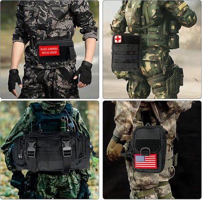 Tactical Car Seat Back Organizer,Tactical Molle Seat Back Organizer with 5 Detachable Molle Pouch,Velcro Label Can Be Removed,Universal Fits for Car Truck Jeep Vehicle