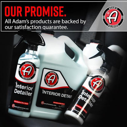 Adam's Polishes Interior Detailer 16 fl. oz - Total Car Cleaner, Protectant & Dressing | All Purpose Leather Conditioner | Vinyl, Dashboard, Screen, Seat Cleaner & More - Pack of 2