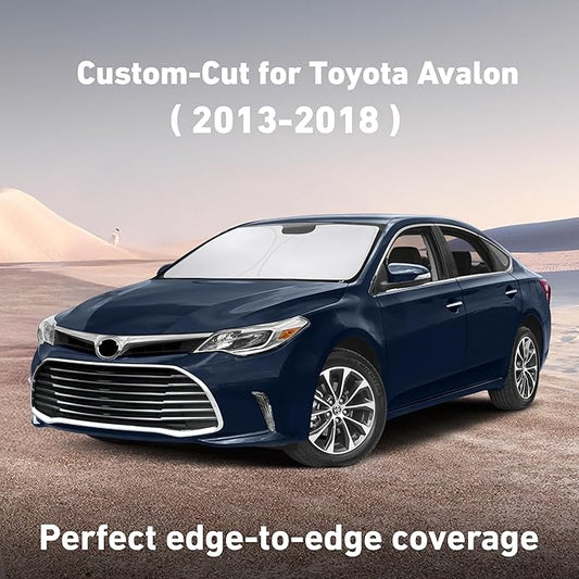 EcoNour Windshield Sunshade Compatible for Toyota Avalon 2013-2016 2017 2018, Sun Visor for Front Windshield & Window Sun Shade Cover, UV Heat Blocker & Protector, Car Accessories