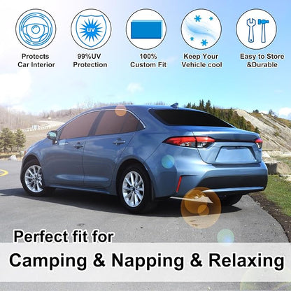 TINGLU Window Shades for Toyota Corolla Hatchback 2020-2026(Not for Corolla Cross) Accessories Side Full Windows Cover Camping Rear Triangular Windshield Sun Shade Sun UV Rays Privacy Protection 6PCS