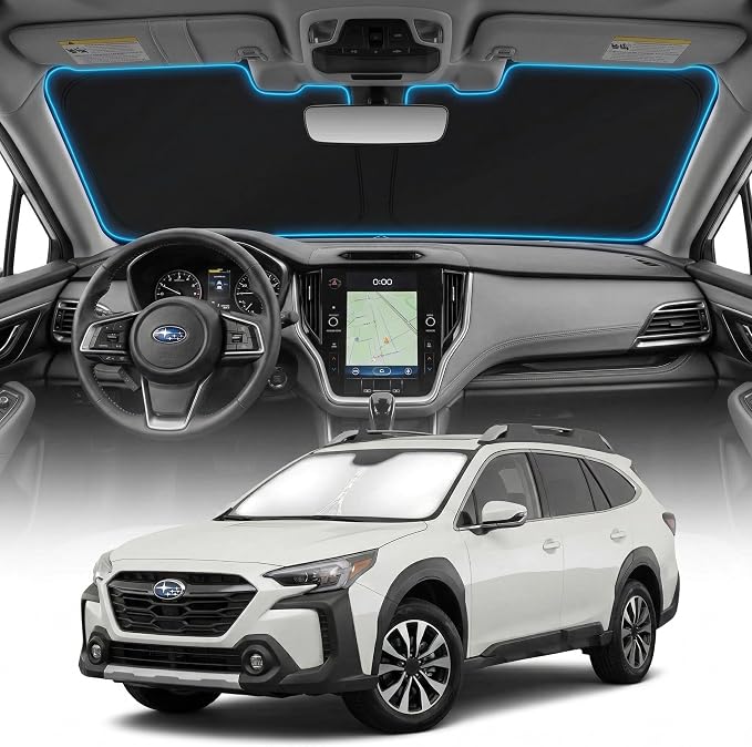 for Subaru Outback Sun Shade Windshield Cover - Custom Fit Outback Accessories 2020-2024 2025 Sunshade Foldable UV Protection & Heat Shield Sun Visor Accessories