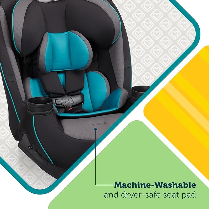 Safety 1st Grow and Go All-in-One Convertible Car Seat, Rear Facing, 5-40 lbs, Forward Facing (30–65 lbs), High Back Booster Seat 40-100 pounds, Black Phantom